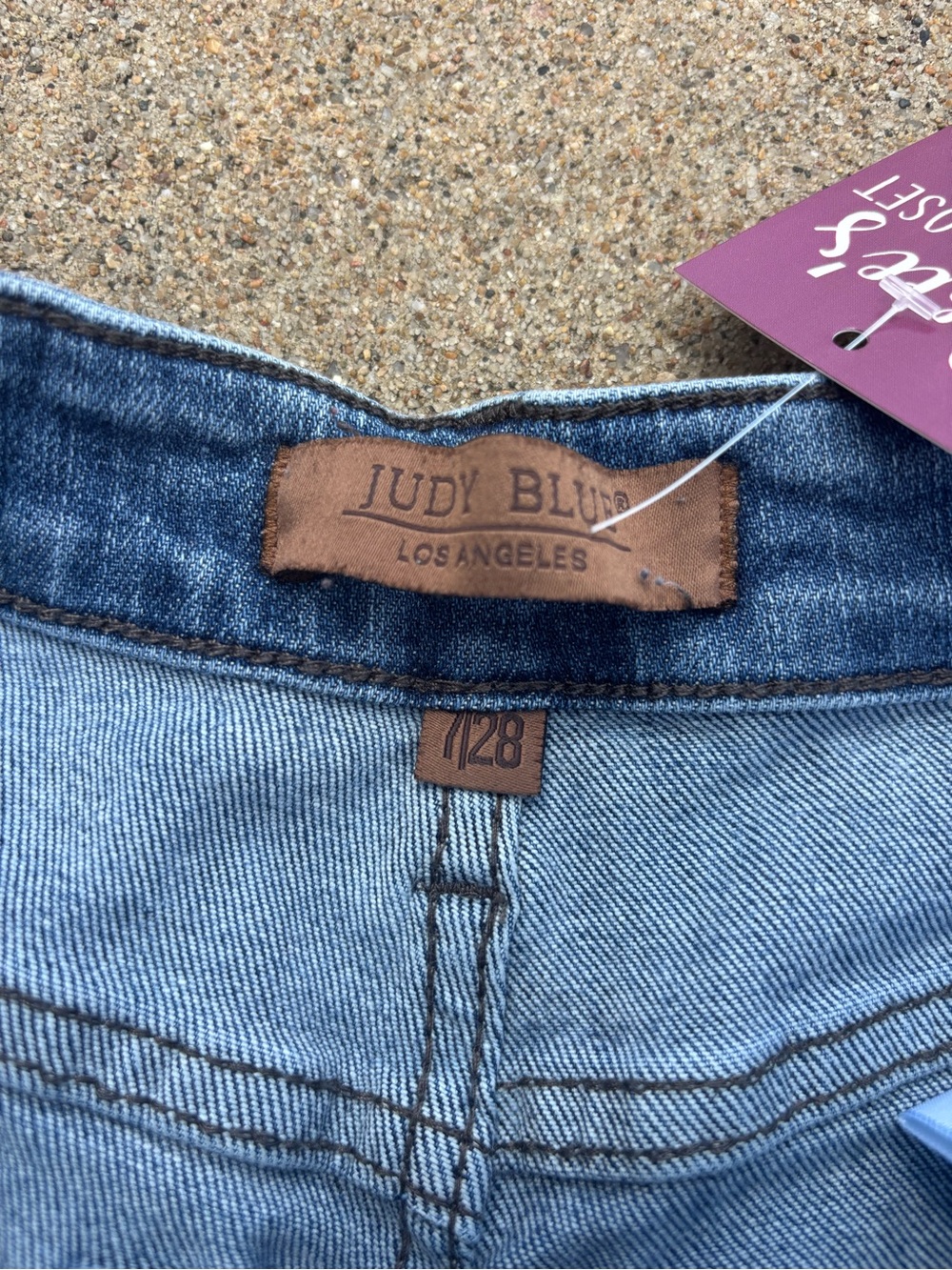 Judy Blue Medium Wash Wide-Leg Jeans with Braided Side Detail - Picture 3 of 6